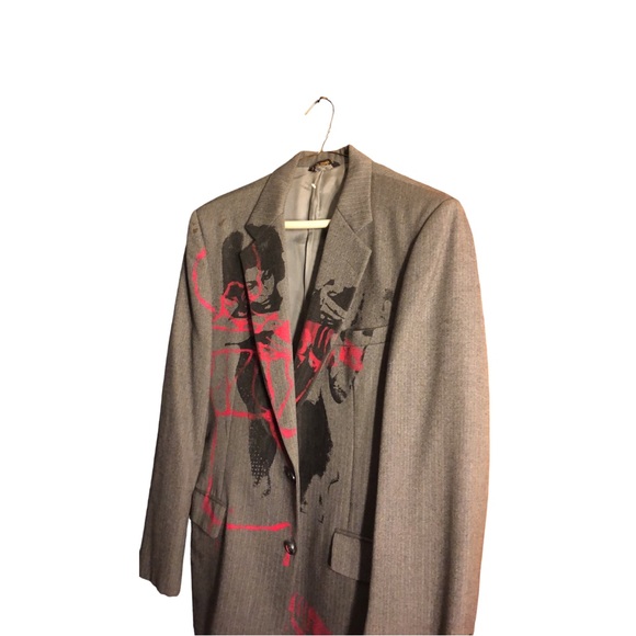 British crown close 5th Avenue made in Hong kong. Custom Grey printed blazer. - Picture 10 of 10